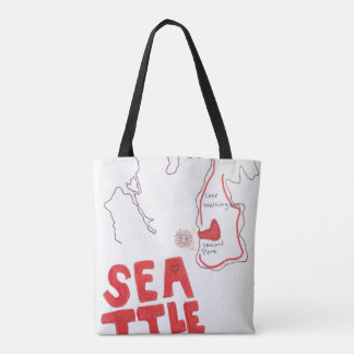 SEATTLE Souvenir Tote Bag Tygkasse