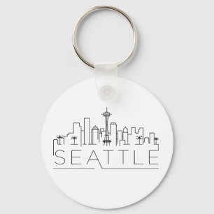 Seattle Stylized horisont Nyckelring