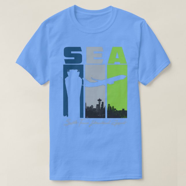 Seattle Tacoma Internationell Airport SeaTac Wa T Shirt (Design framsida)