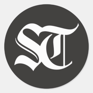 Seattle Times Round Glossy Sticker Runt Klistermärke