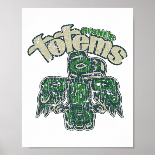 Seattle Totems Hockey 1958 Poster (Framsidan)