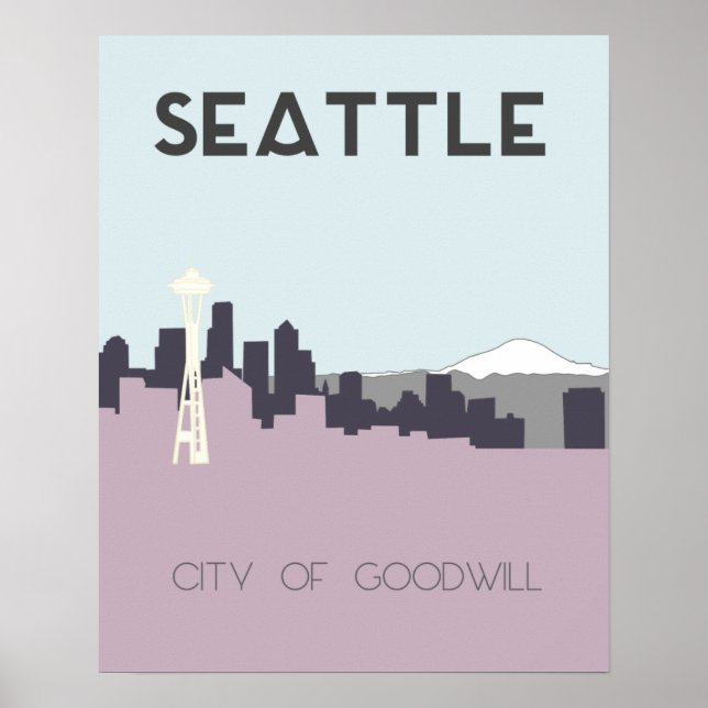 Seattle Travel Poster (Framsidan)