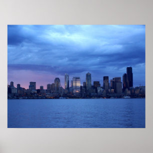 Seattle under moln poster