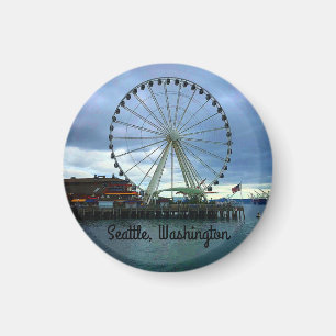 Seattle Underbar Wheel #2 Rund magnet