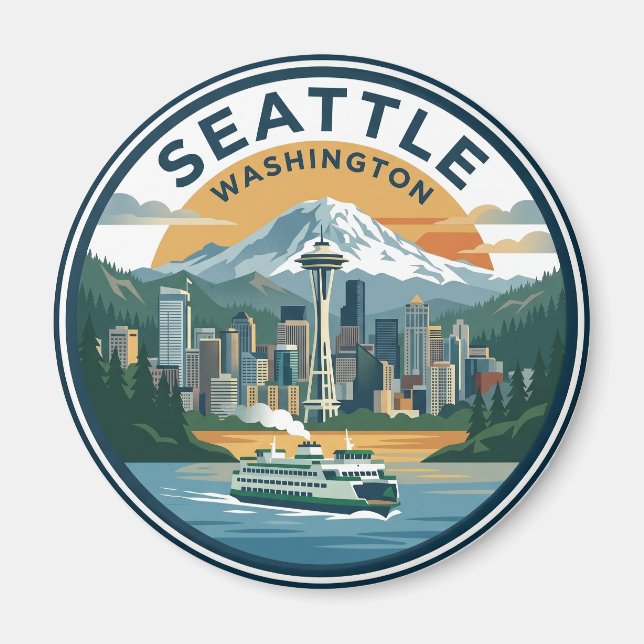 Seattle USA Magnet (Framsidan)