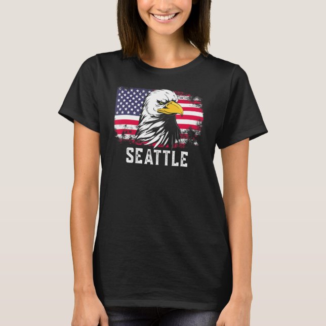 Seattle Usa T Shirt (Framsida)