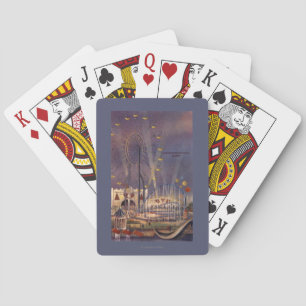 Seattle världs Washington1962 mässaaffisch Casinokort