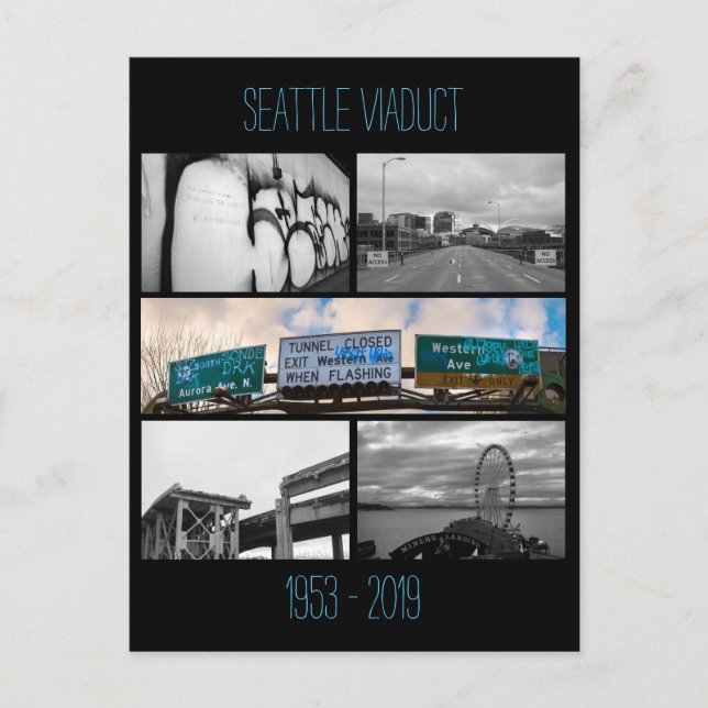 Seattle Viaduct Commemorative Vykort (Framsida)