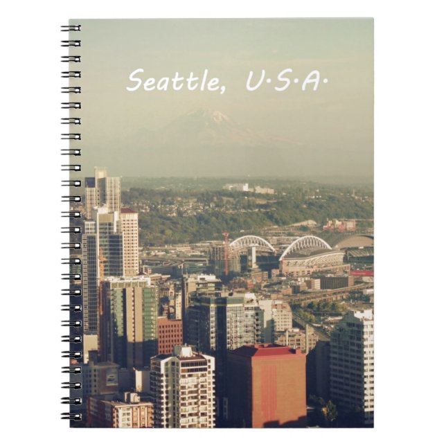 Seattle. Visa från torn. Liggande Anteckningsbok (Framsidan)