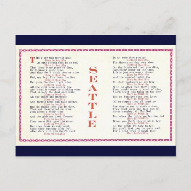 Seattle Vykort (Framsida)