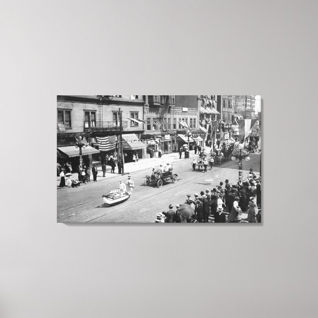 Seattle, WA Forth från juli Parad om Seneca Canvastryck (Framsida)