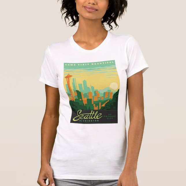 Seattle, WA Tee Shirt (Framsida)
