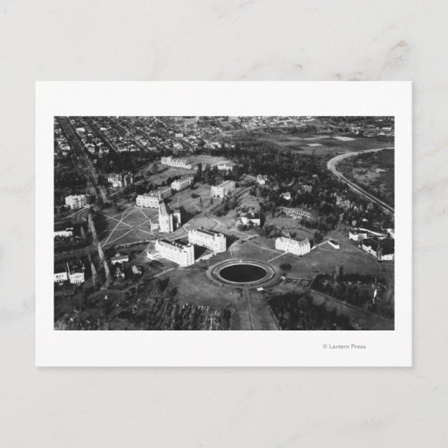 Seattle, WA Universiteten i WA Campus Aerial Vykort (Framsida)