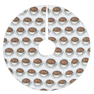 Seattle WA Washington Coffee Kopp Latte Julgransmatta Borstad Polyester