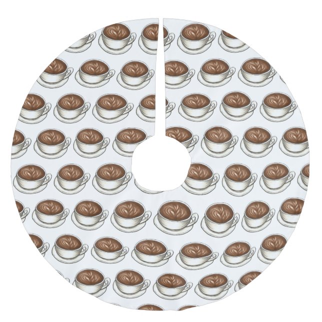 Seattle WA Washington Coffee Kopp Latte Julgransmatta Borstad Polyester (Framsidan)