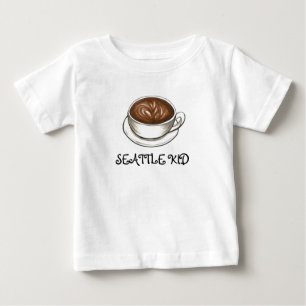 Seattle WA Washington Kid Latte Coffee Kopp T-shirt