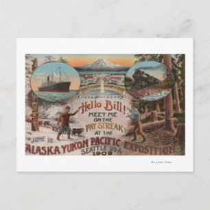 Seattle, WAAD för Alaska Yukon Pacific Expo. Vykort
