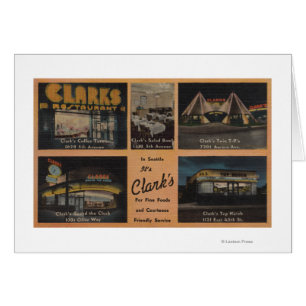 Seattle WAAD för Clarks restauranger Hälsningskort
