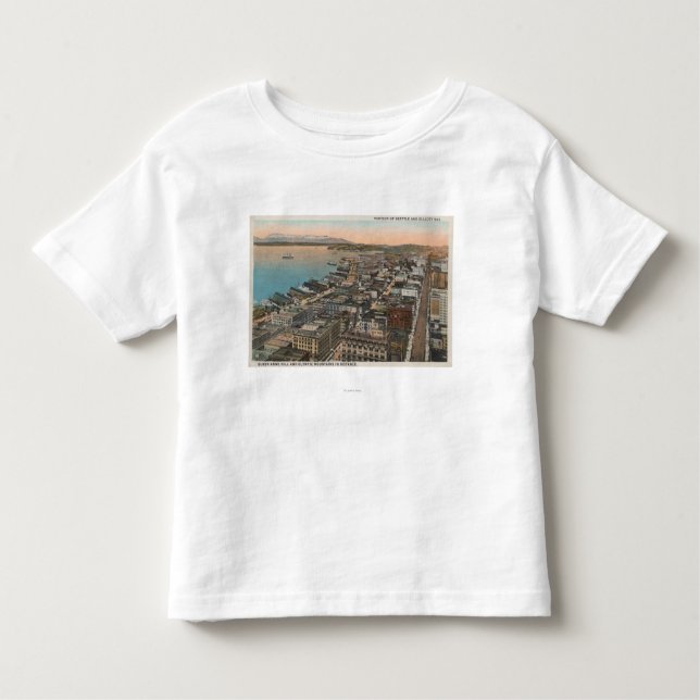 Seattle, WAAerial av i stadens centrum Seattle & T-shirt (Framsida)