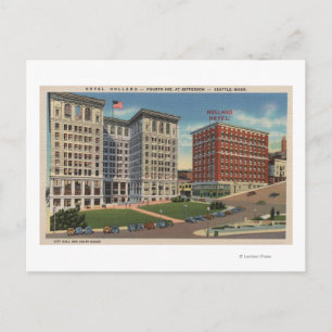 Seattle, WAHotel Holland & Municipal Bldgs Vykort
