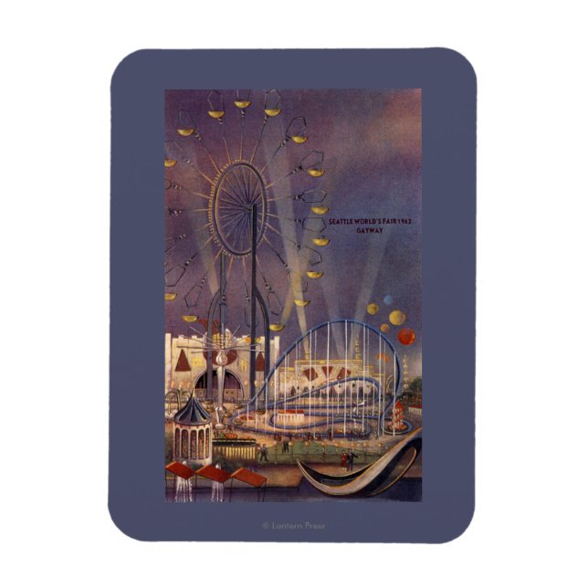 Seattle, Washington 1962 World's Fair Poster Magnet (Vertikal)