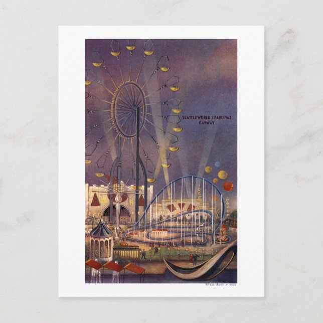 Seattle, Washington 1962 World's Fair Poster Vykort (Framsida)