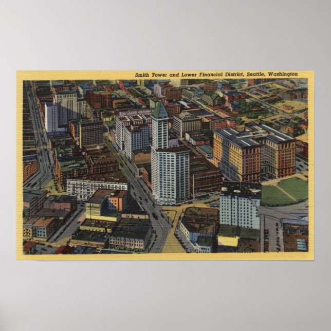 Seattle, Washington - Aerial of Smith Poster (Framsidan)
