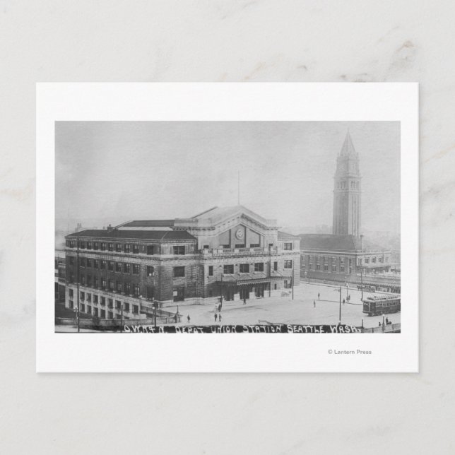 Seattle, Washington Aerial View of Union Vykort (Framsida)