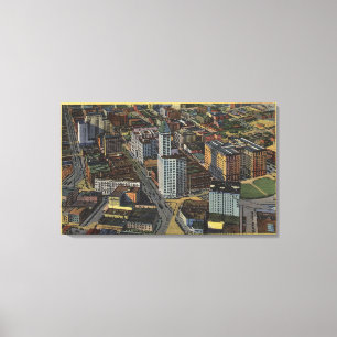 Seattle Washington - antenn av smeden Canvastryck