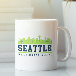 Seattle Washington Beautiful Skyline City Kaffemugg