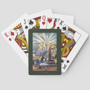 Seattle Washington - beskåda av centra Spel Kort