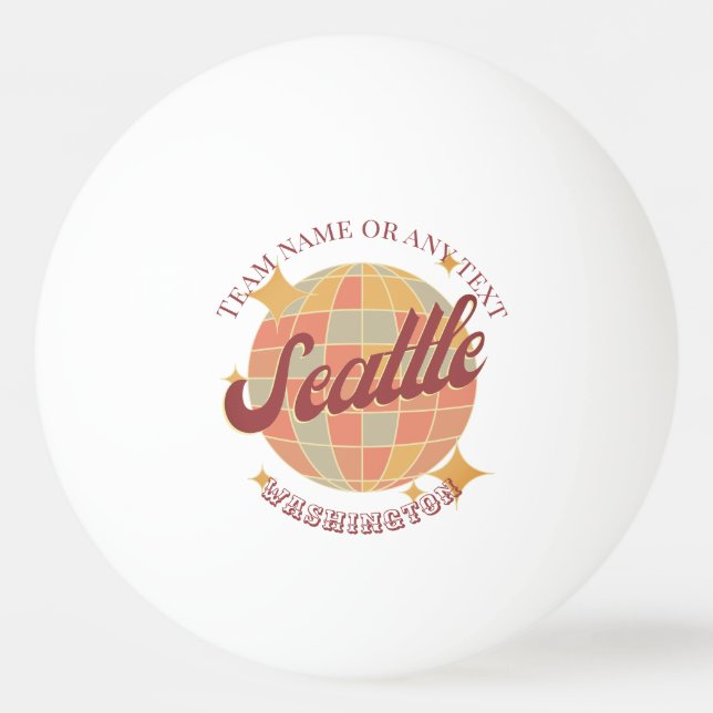 Seattle Washington City bord tennis Pingisboll (Framsidan)