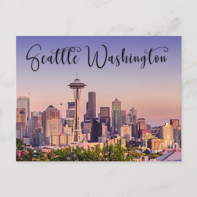 Seattle Washington City Postcard Vykort (Framsida)