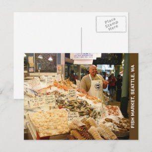 Seattle Washington Fish Market Vykort