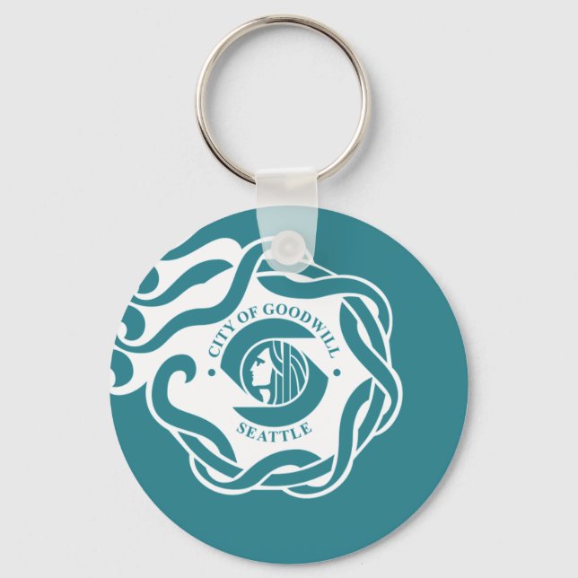 Seattle (Washington) flagga Keychain Nyckelring (Framsida)
