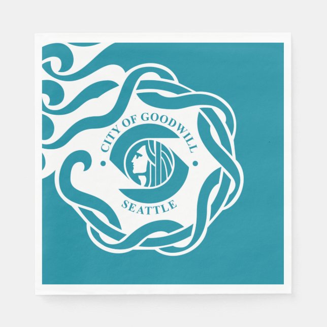 Seattle (Washington) Flagga Pappersservett (Framsidan)