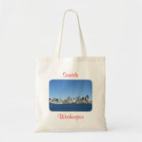 Seattle Washington Harbour Skyline Budget Totebag