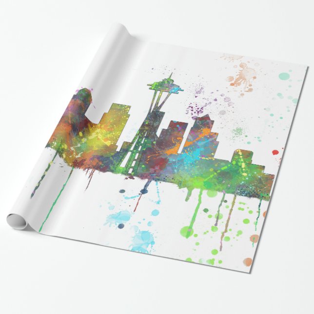 SEATTLE WASHINGTON HORISONT PRESENTPAPPER (Utrullad)