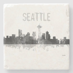 SEATTLE WASHINGTON HORISONT - stendrinkkustfartyg Stenunderlägg