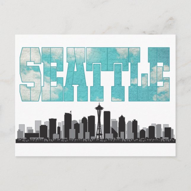Seattle Washington horisont Vykort (Framsida)