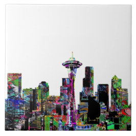 Seattle, Washington i graffiti Kakelplatta