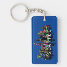 Seattle Washington i graffiti Keychain