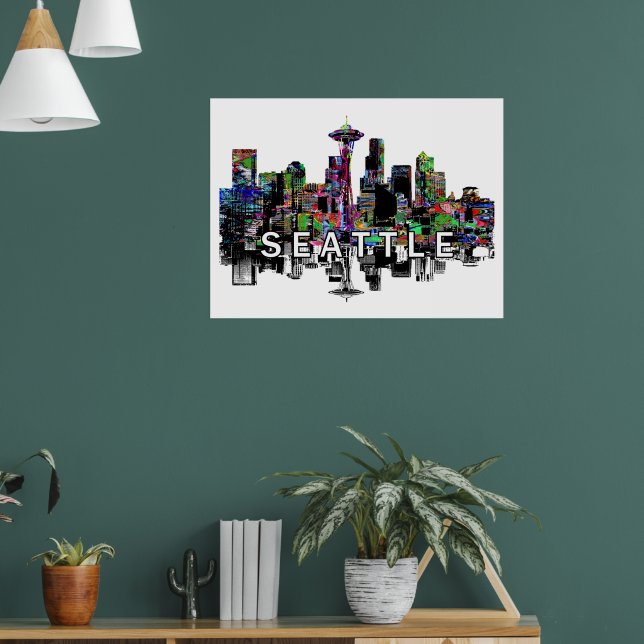 Seattle, Washington i graffiti Poster (Vardagsrum 1)
