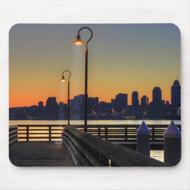 Seattle Washington i stadens centrum horisont Musmatta (Framsidan)