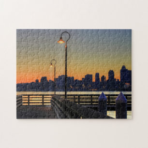 Seattle Washington i stadens centrum horisont Pussel