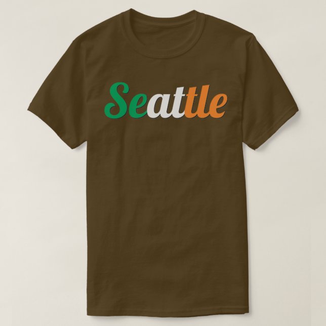 Seattle, Washington Ireland Flagga St  T Shirt (Design framsida)