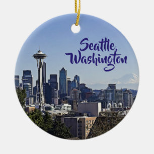 Seattle, Washington Keepsak Souvenir-julen Julgransprydnad Keramik