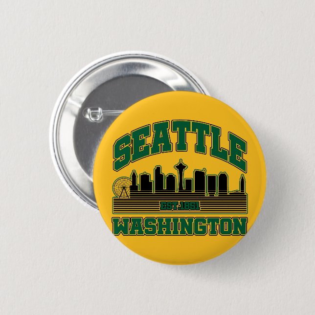 Seattle,Washington Knapp (Framsida & baksida)
