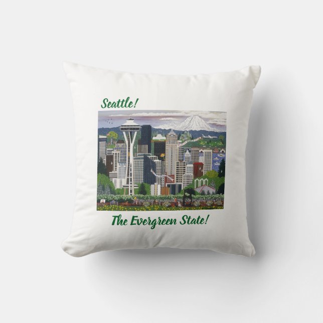 Seattle Washington Kudde (Framsida)