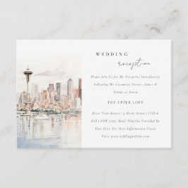Seattle Washington Landscape Wedding Reception Tilläggskort